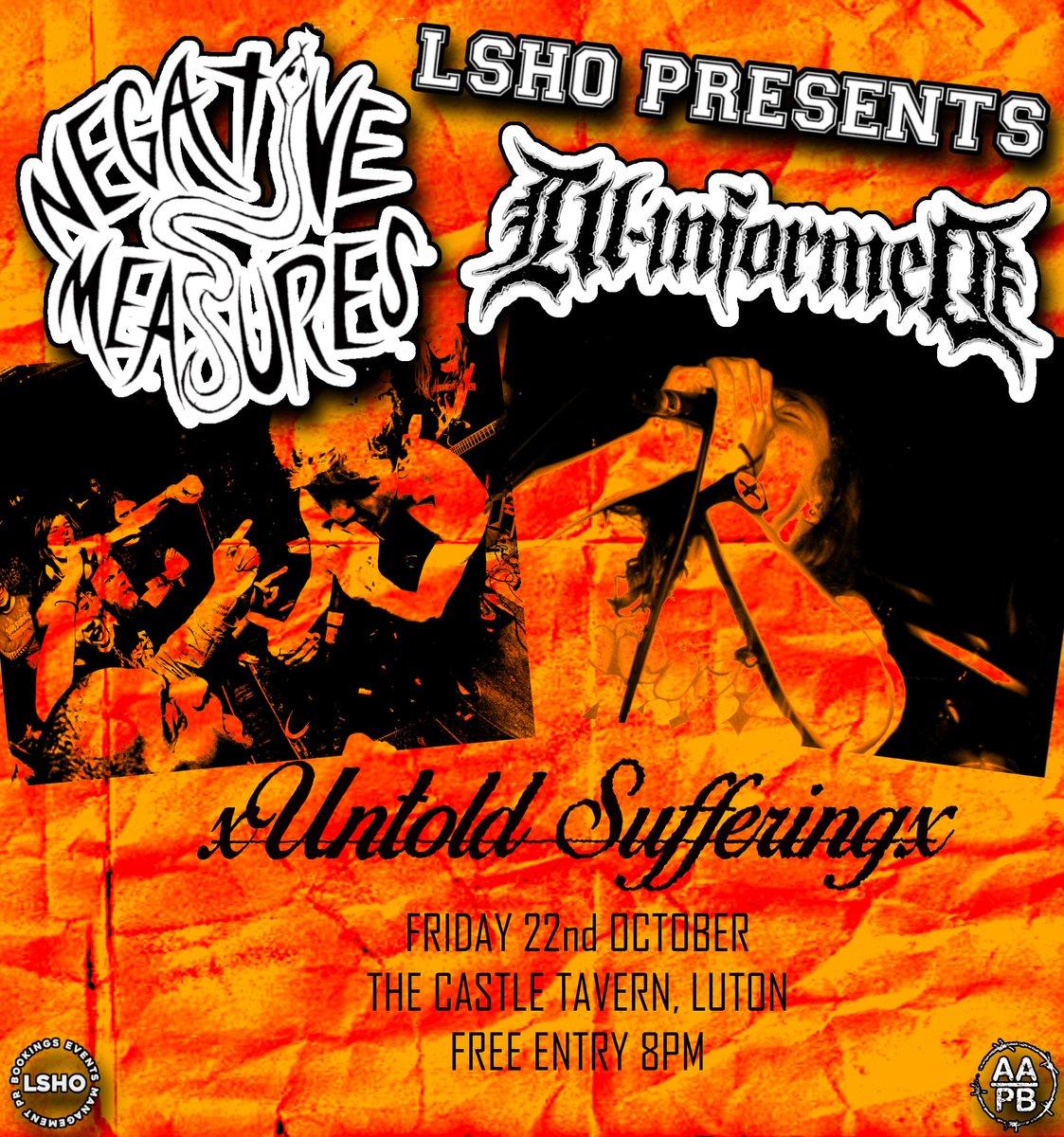 Our show in Gloucester this friday night has been cancelled, so we are now playing The Castle in Luton alongside <a href="/NegativeMHC/">NEGATIVE MEASURES</a> with support from xUntold Sufferingx. Doors at 8pm. Free entry.

I hope you rot 🔪 IIxHC