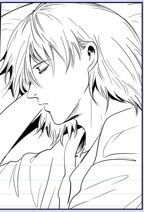 寝顔可愛く描けた^^うふ 