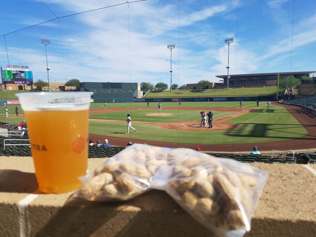 Doesn't get any better,  beautiful sunny day, beer, and baseball #azfallleague