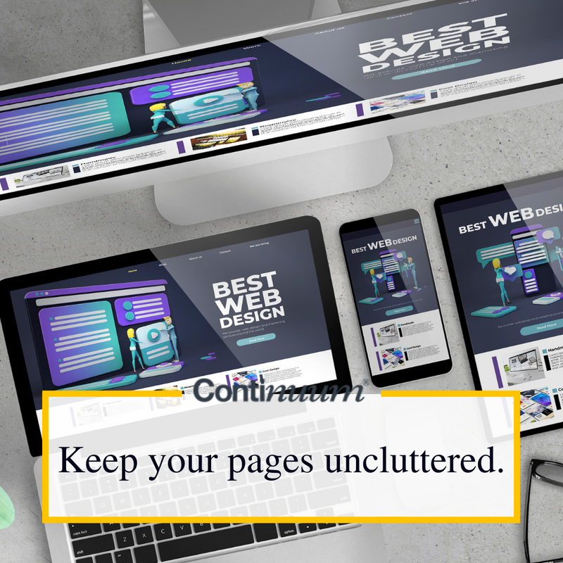 WeAreContinuum's tweet photo. ๐ฃ If a site has too much information, it overloads the mind, making it unable to retain the new information. Be sure to use a good balance of text and graphics that presents a clean page.
#Continuum #Widgets #DigitalDesign #TheRightTools #WebDesign #ContinuumTips https://t.co/xlfGjO1r6j