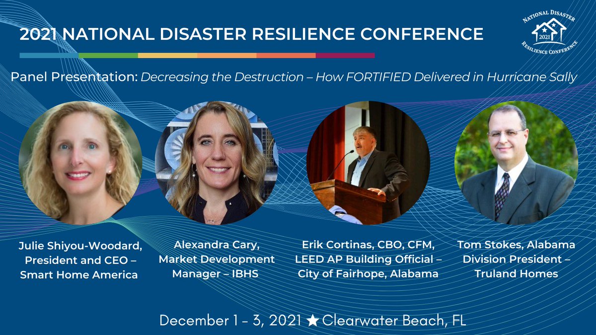 FederalAlliance's tweet photo. Register today for #NDRC21 to hear experts from  @BuildResilient @CityofFairhope @DisasterSafety @TrulandHomes present a case study on how @FORTIFIEDHOME delivered in Hurricane Sally and how coastal Alabama has invested in mitigation and resilience. 👉https://t.co/h35UHDD4tu https://t.co/xoymeZk1Yp