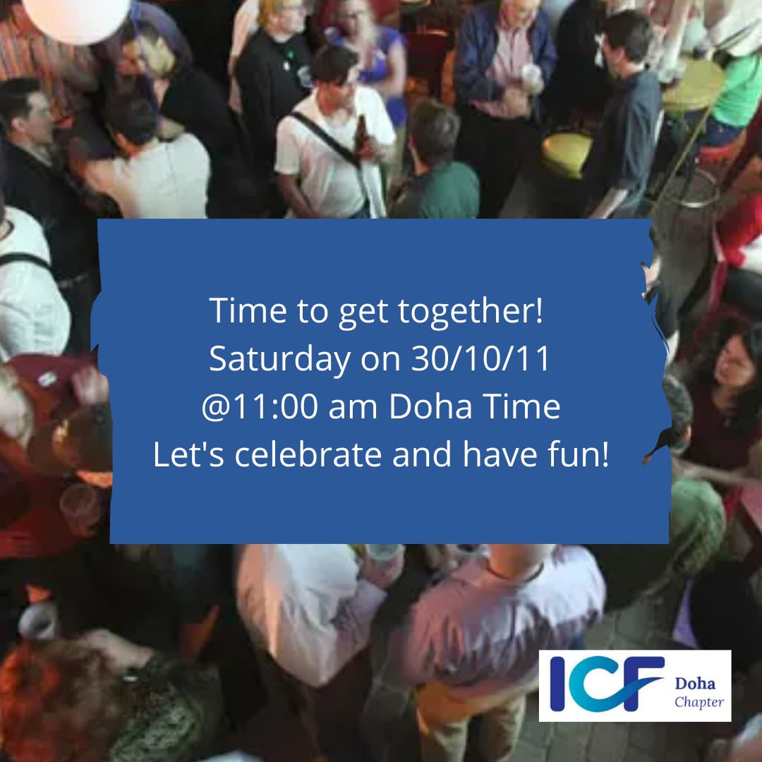 icfdoha's tweet photo. It's this time of the year where we meet to celebrate and have fun!
Our social event will happen on Saturday 29 October @11:00 am book your calendar for a virtual gathering hoping the next one will be presential! https://t.co/JH6aGT3J5h