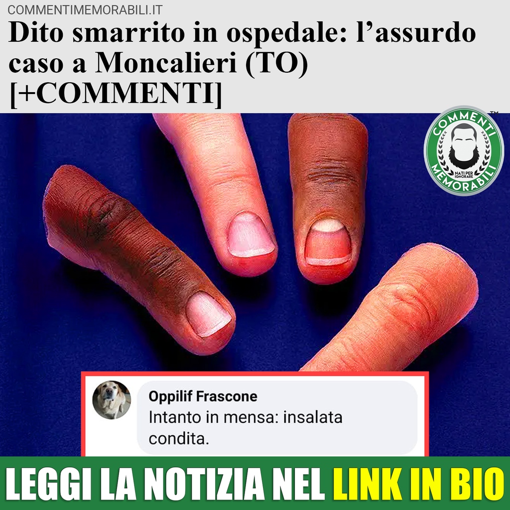 CM_Memorabili's tweet photo. Questo è "indice" di malasanità.
Leggete la notizia coi commenti nel LINK IN BIO 😜
https://t.co/ALAPFfjCBs
#commentimemorabili #continuatevoi #linkinbio #20ottobre #20ott #moncalieri #dito https://t.co/66EKdeXNDh