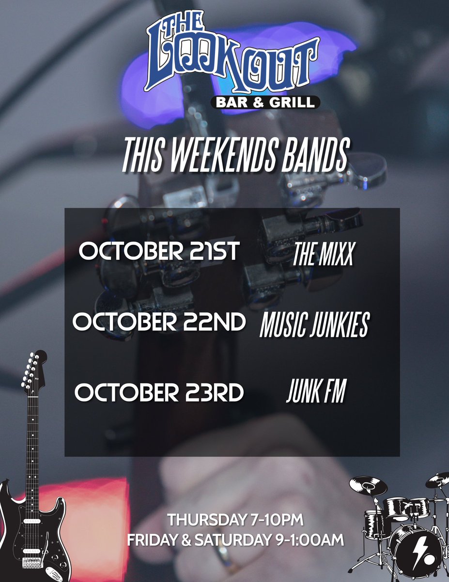 The Lookout Bar and Grill (@lookoutbargrill) on Twitter photo Live Music with no cover charge every weekend at The Lookout Live Music with no cover charge every weekend at The Lookout