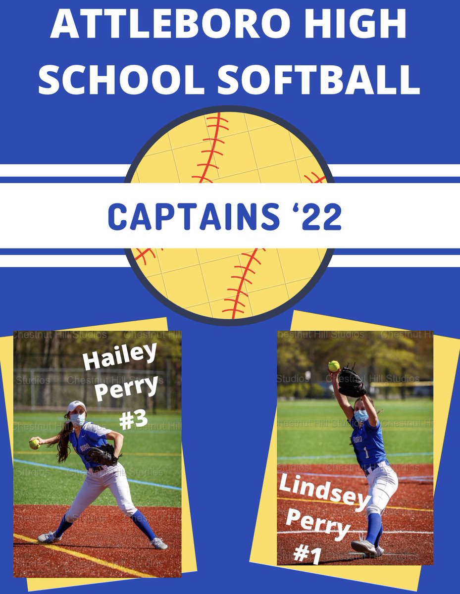ANNOUNCING OUR SPRING 2022 CAPTAINS!! Congratulations to Hailey￼ and Lindsey Perry!!💙🤍🥎#BluePride @mhoule32 @AboroPrincipal