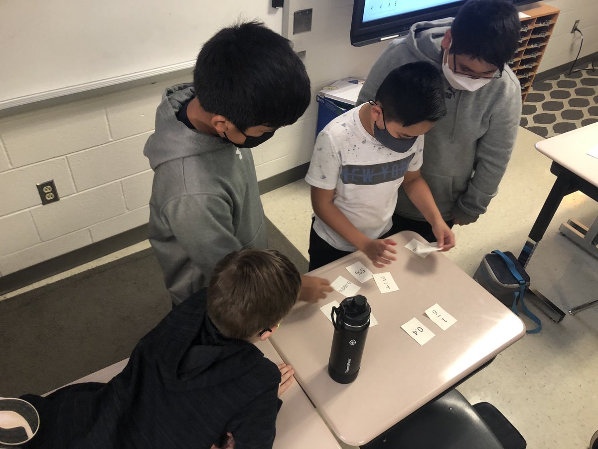 MrsDiamondLCPS's tweet photo. Speed ordering fractions, decimals, and percentages to try to earn that Achievement ROAR.  #FDP @JML_MS_Official https://t.co/z2myKvmSGo
