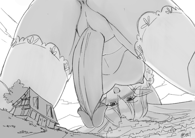 巨大ふたなりエルフ 