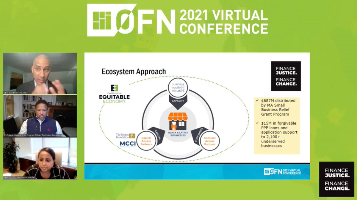 Advice + Capital 1+1=3 🚀 Private sector and philanthropy coming together <a href="/BainCapital/">Bain Capital</a>, MCCI, <a href="/bostonfdn/">Boston Foundation</a>... Boston Foundation stepping up on multiple occasions with loan loss reserve funds. Can’t over emphasize how critical a willingness to fund loan loss reserve is for a #CDFI!
