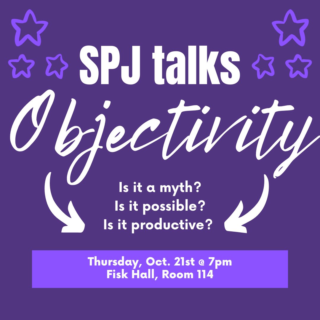 Have any thoughts, strong opinions or hot takes about objectivity? Join us TOMORROW NIGHT @ 7pm to discuss!✨