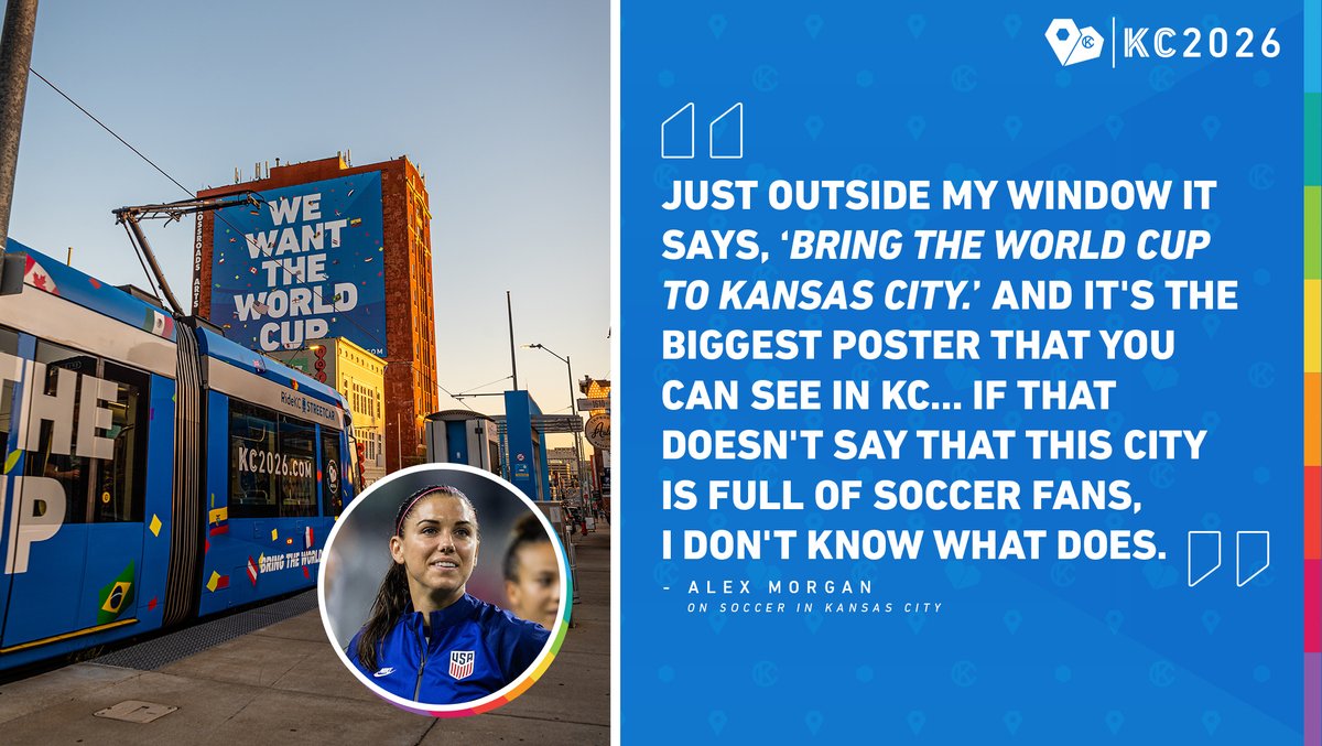 FWC26KansasCity's tweet image. A city full of soccer fans welcomes the @USWNT tomorrow as KC preps to welcome the world in 2026!
