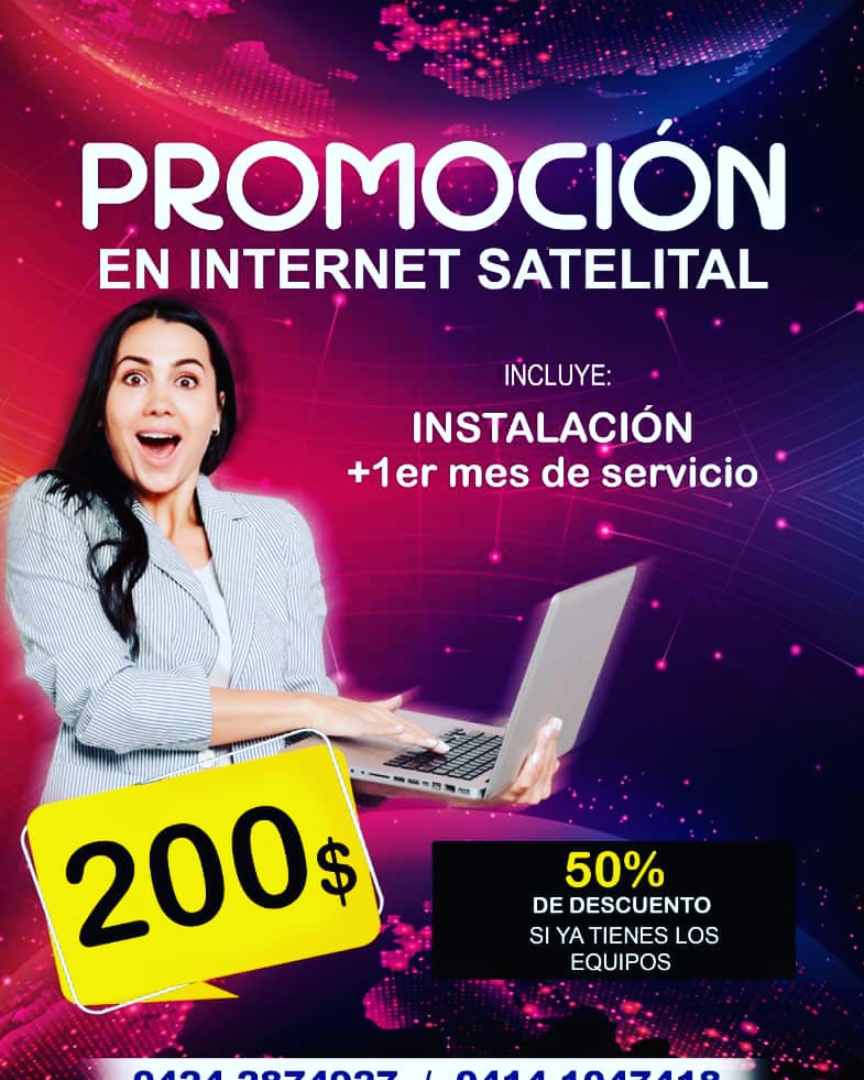 Tienes problemas con tu servicio de internet, llegó tu solución @miInternetSatelital te ofrecemos servicio de internet satelital de calidad y con excelente promoción para estos últimos meses del año... Contactanos para darte la información correspondiente...