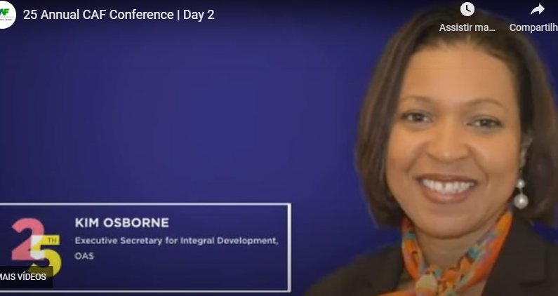 🔴LIVE NOW: OAS Exec. Secretary for Integral Development, Kim Osborne, moderates Session VI of the #DialogoCAF2021 that will debate about green economies, sustainable infrastructure, and climate change in #LatAm 

➡️ bit.ly/3BPsIdy