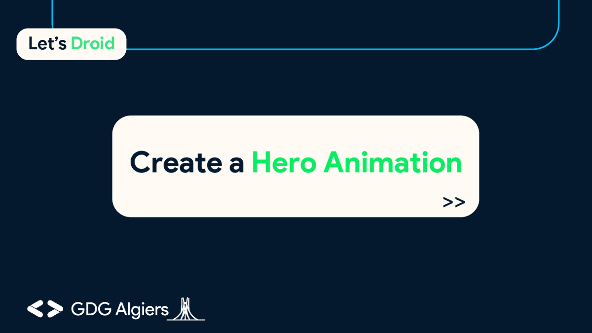 GDG_Algiers's tweet photo. Do you want to know how to make beautiful animations in #flutter? π€
This #tutorial is for you to build your #Flutterapps with the #HeroAnimation widget so let's go πββοΈ
want to see the result? check it out here πhttps://t.co/7A5hzP2P2B
#gdg #wtm #gdg_Algiers #dev #lets_droid https://t.co/tACFPUOJLF