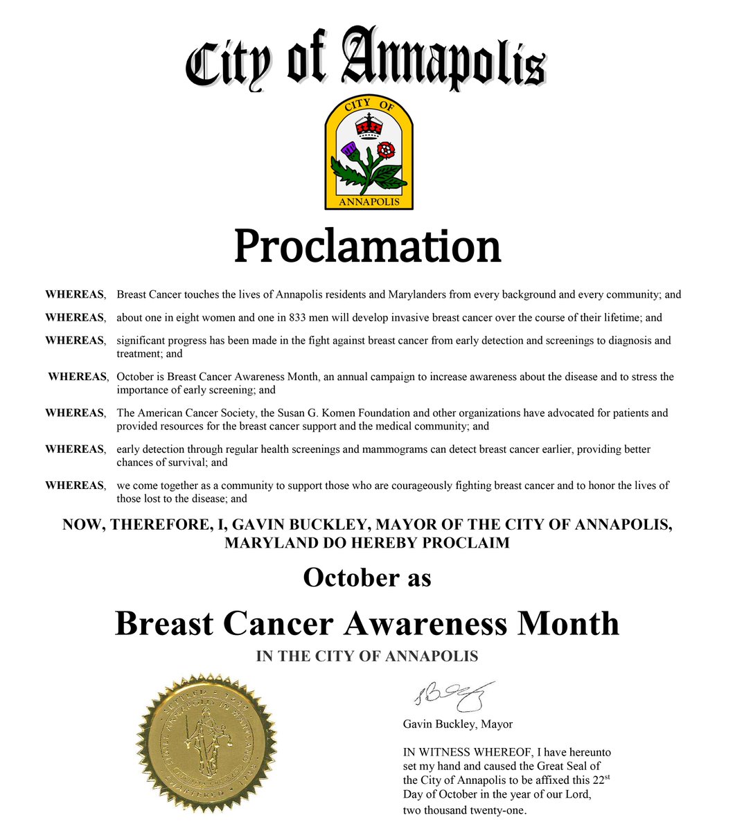 CityofAnnapolis's tweet image. Look for the City to light City Hall PINK for Breast Cancer Awareness Month! If you've put off health screenings because of the pandemic, please get back on track and schedule that mammogram. Look for City staff in pink today. #BreastCancerAwarenessMonth2021