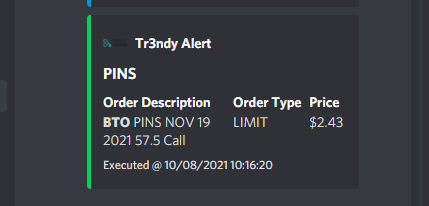 Tr3ndyJon's tweet photo. Today $Pins had news. I always say news is a catalyst that moves price from one target to the other, or in Trendy language...From one Edge to another.
Congrats Dex 🍾
#Stocks #StockMarket #SwingTrading #TrendyEdges https://t.co/isDo1kyssq