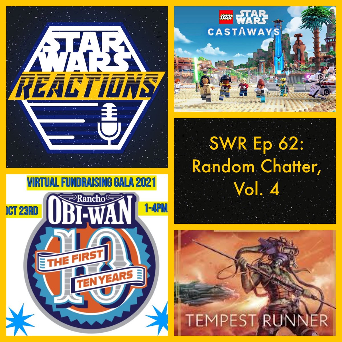 SWReactionsPod's tweet photo. SWR Ep 62… https://t.co/zYvCaJqZKN @taharris121079 & @david_modders are back with the 4th installment of our #RandomChatter series! They discuss everything from @RanchoObiWan #VirtualGala to #RiseOfTheResistance! Plus a double dose of #SWDadJokeOfTheWeek! https://t.co/WJhIlYAFJN