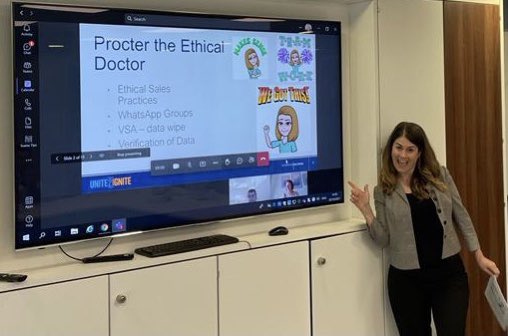 Procter The Ethical Doctor was in full swing today talking ethical sales and Data Protection with the U3 Business Management Team! #U3Ethics #ProcterTheEthicalDoctor