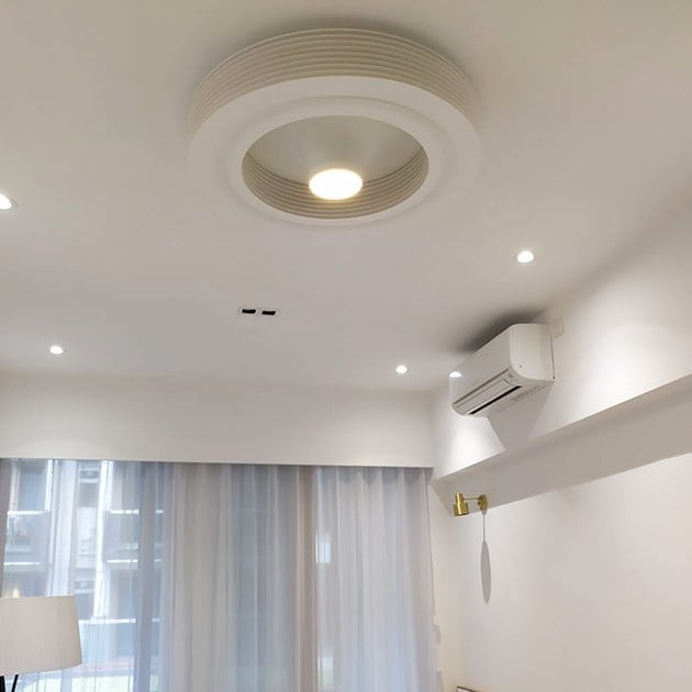 ExhaleFans's tweet photo. Bring the fall breeze indoors with our one-of-a-kind bladeless ceiling fan! 🍂 Designed to be quiet and energy-efficient, the #ExhaleFan allows you to fully control the temperature of your home all year long. Learn more by visiting us online at https://t.co/zCH2q3iZMF! https://t.co/2thm20DsWz