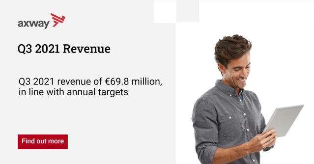 Press Release <a href="/Axway/">Axway</a> Software: Q3 2021 revenue of €69.8 million, in line with annual targets. bit.ly/3aU38bJ