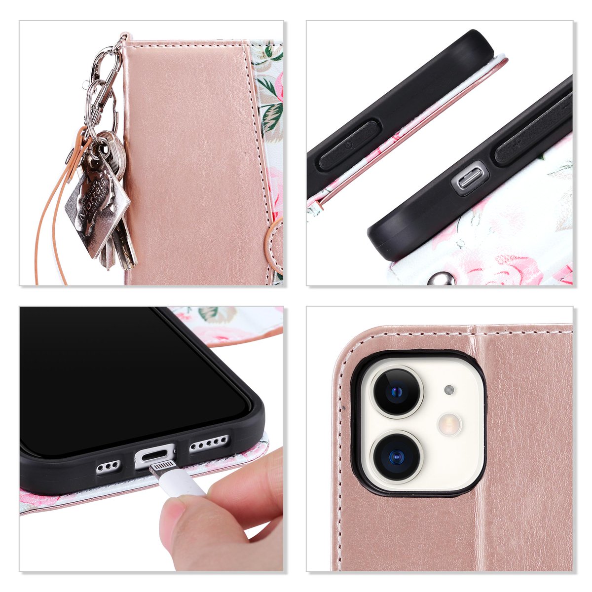 Show its details!

🌟Flip PU leather wallet case 
🌟Compatible for iPhone 12/ 12 Pro

🔗bit.ly/3lX7ncT