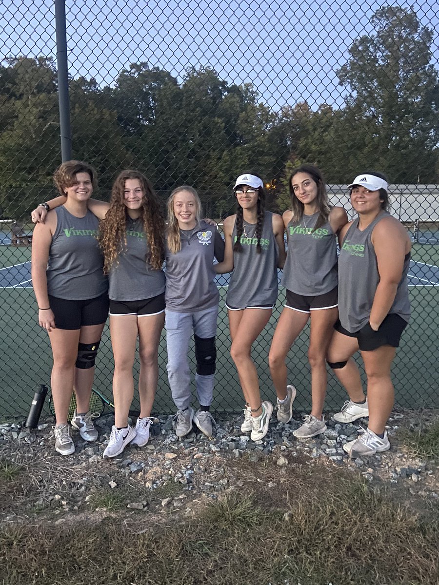 Lady Vikings Tennis won the first round of State Playoffs 7-2 against South Davidson!