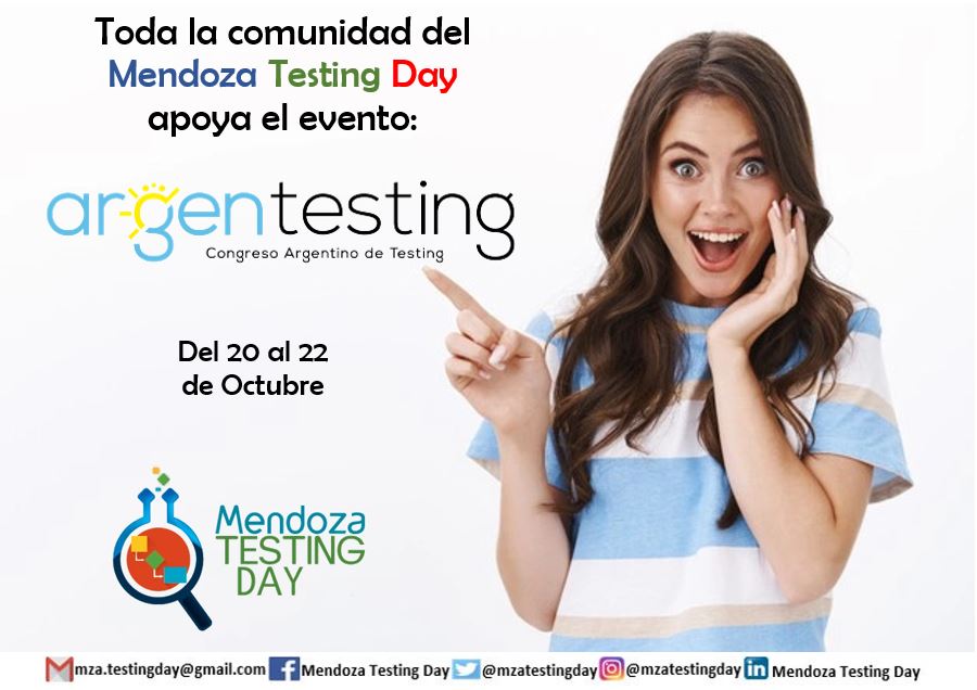 mzatestingday's tweet photo. 😀Hola!!, como siempre el Mendoza Testing Day acompañando a todos los eventos sobre Calidad de Software. Hoy apoyamos a nuestros amigos de Argentesting, que están realizando su evento.
👉Puedes encontrar toda la información en: https://t.co/ciAk1BaoLs
¡¡Muchas Éxitos Amigos!! https://t.co/MLOzU8FHV6