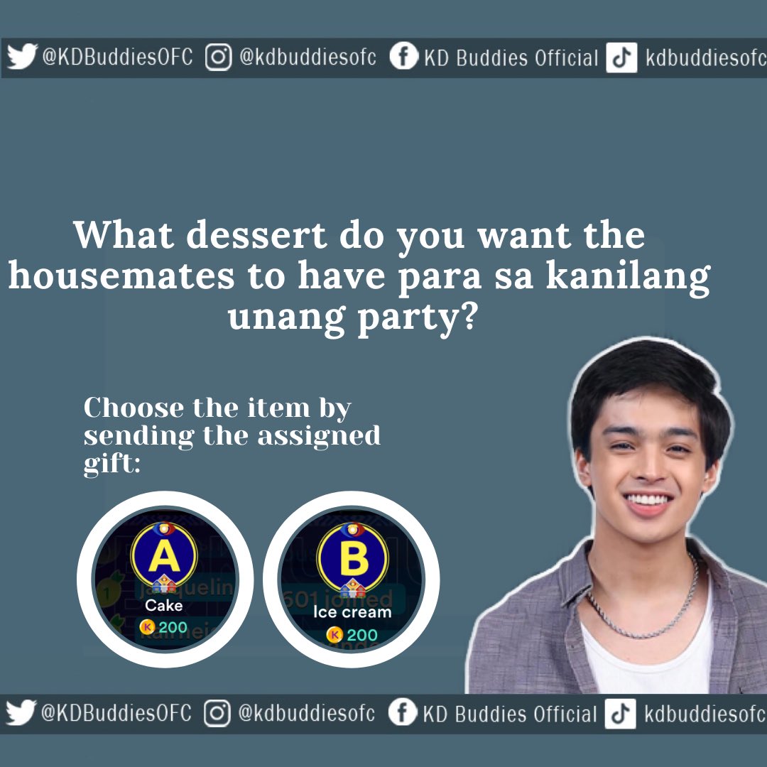 KDBuddiesOFC's tweet photo. Kumunity Decides na pili na tayo para sa kanilang dessert!
#PBBKumunityWifiTask #KDEstrada https://t.co/dnxPw1IILw