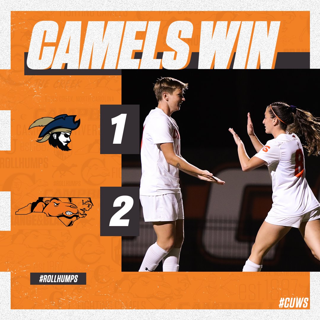 GoCamelsWSOC's tweet photo. We've clinched a share of the #BigSouthWSOC regular-season 🏆 after our 2-1 win over Charleston Southern tonight!

📰: https://t.co/ZKG1dMeHl5

#CUWS // #RollHumps https://t.co/bAz9p2cwnm
