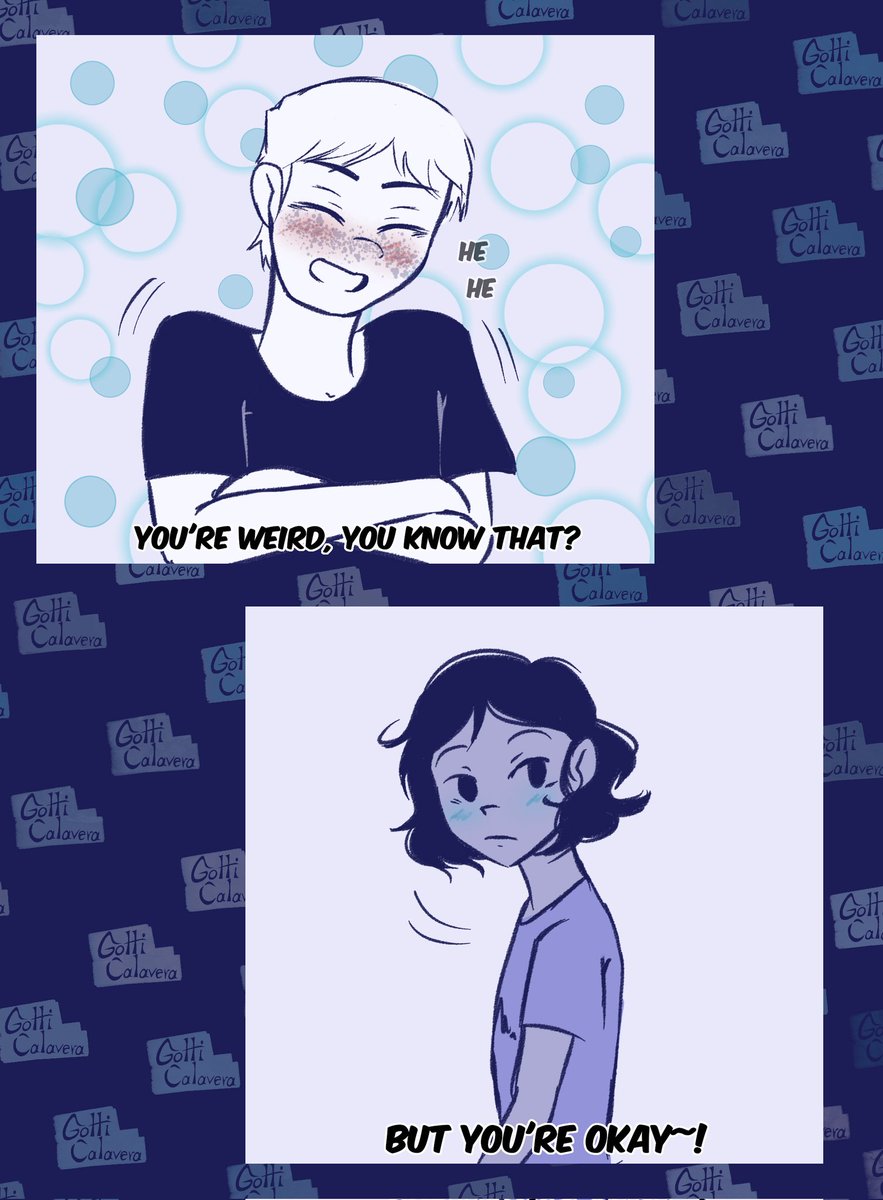 GottiCalavera's tweet photo. [Día 6: "You're okay"]
S: Eres raro, ¿Lo sabías? Pero, está bien.
Krel: ¿Yo? ¿¡En serio!? ¿¡¡Estoy bien!!? ¡¡Tú también!!
.
.
.
#kreamus #spacecamp #kreltarron #seamusjohnson #krelxseamus #seamusxkrel #toafanart #3below #3belowtoa #talesofarcadia https://t.co/16qMtP8bh5