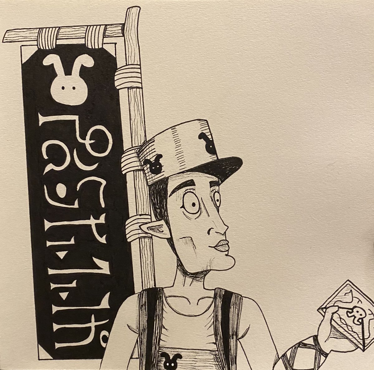 artistically_j's tweet photo. Day 20: Postman
~ Onward to mail!! ~

#linktober #linktober2021 https://t.co/NZc5T58Ngk