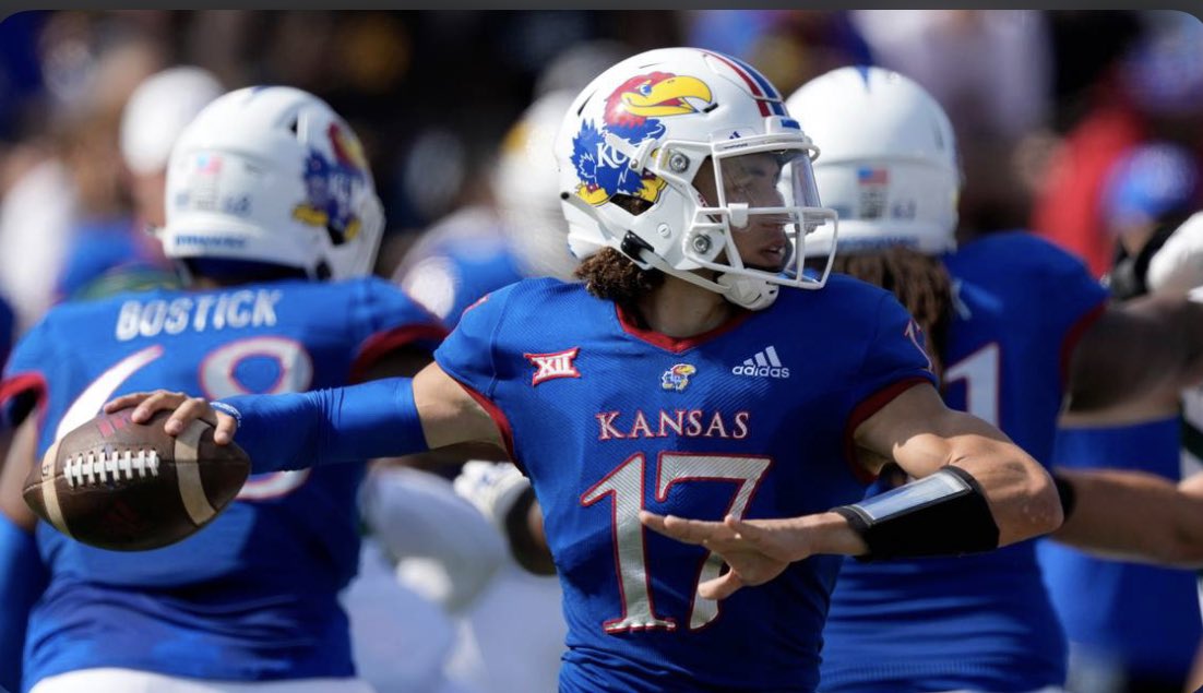 After an amazing conversation with <a href="/CoachFuchs/">Scott Fuchs</a> i’m extremely blessed to have received an offer to the University of Kansas! <a href="/KU_Football/">Kansas Football</a> #RockChalk