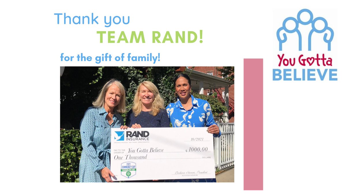 adoptolderkids's tweet photo. Thank you from the bottom of our hearts to everyone at #RandInsurance for their generosity! We are honored #TeamRand chose us as recipients for their winnings from the #CommunityCup Golf event! This gift of family will be truly transformational! #fostercare #never2late4family https://t.co/BnG1TYqZMp