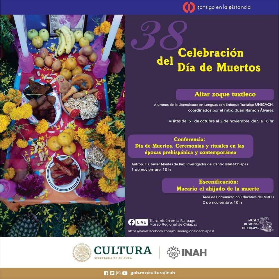 Te compartimos con gusto el programa alusivo al Día de Muertos. Acompáñanos a cada actividad en la fecha y hora programada.