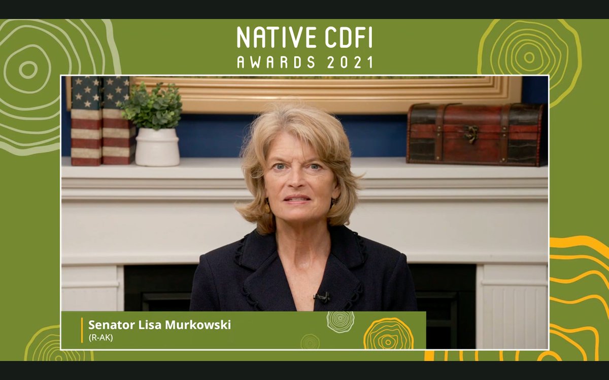 OppFinance's tweet image. Thank you @lisamurkowski for joining us at #OFNConf for the 2021 Native CDFI Awards to celebrate 2020 awardee Cook Inlet Lending Center in Alaska and all #NativeCDFIs across the nation. #FinanceJustice #FinanceChange