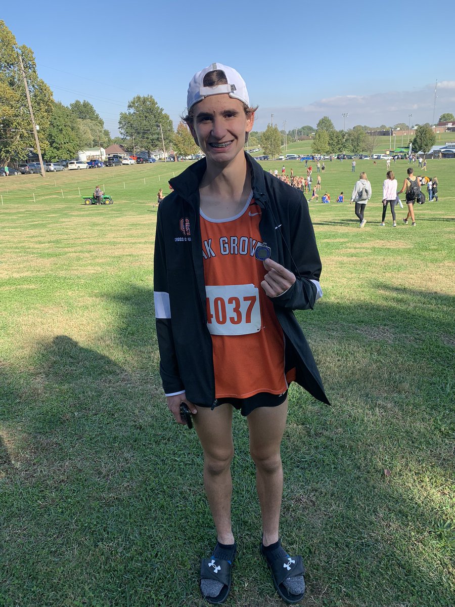 OakGroveXC's tweet photo. Congratulations to Cam for placing 5th and being All-Conference in the MRVC West Race! Another solid outing by the team! Up next- Districts in St. Joe! Results: Cam- 5th, Jacob- 39th, Saul- 44th, Nick- 45th, Andrea- 15th, Kaylee- 25th #OGXC #GoPanthers https://t.co/z1uaetCxxo