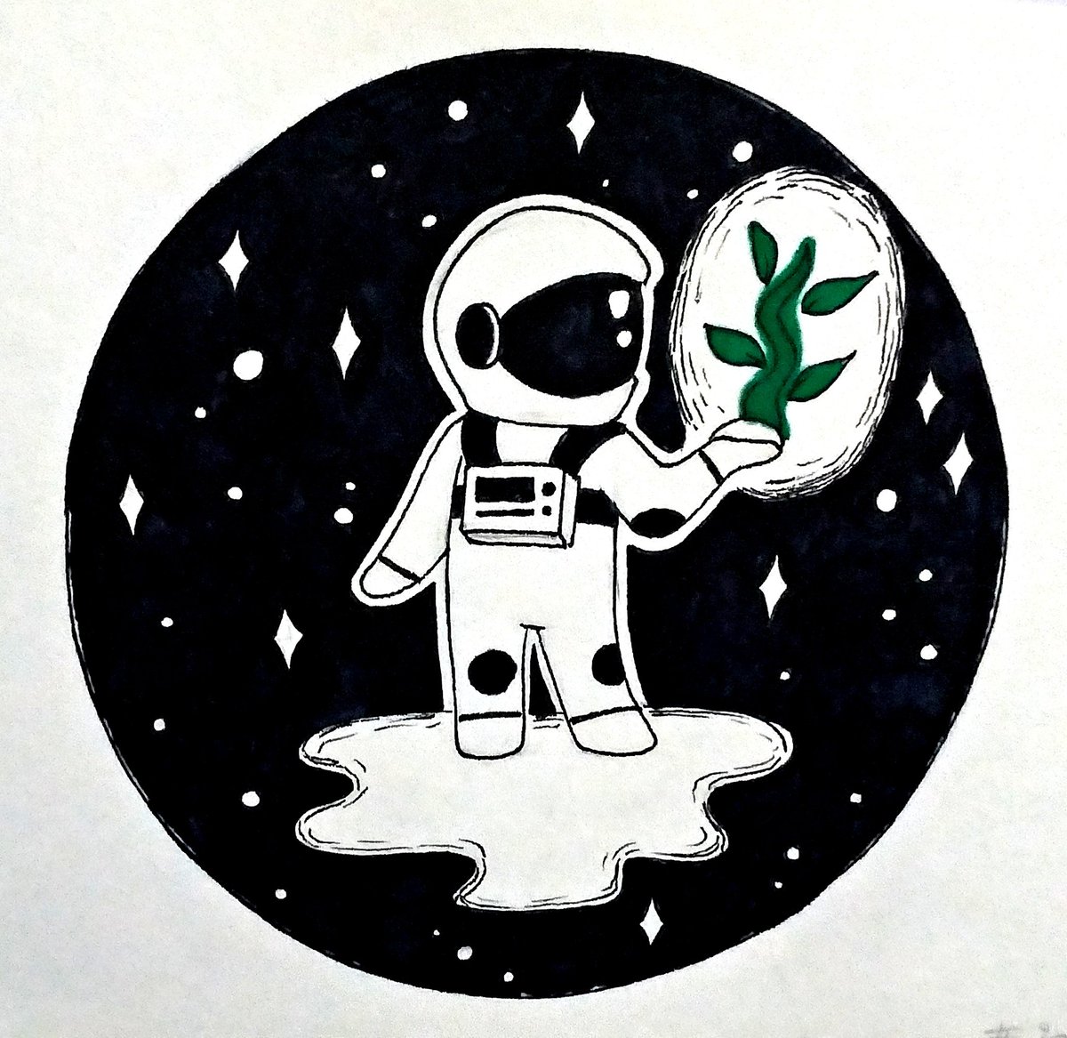 DreamNerdy's tweet photo. #inktober #giorno20 #germoglio https://t.co/vlvEemy6Na