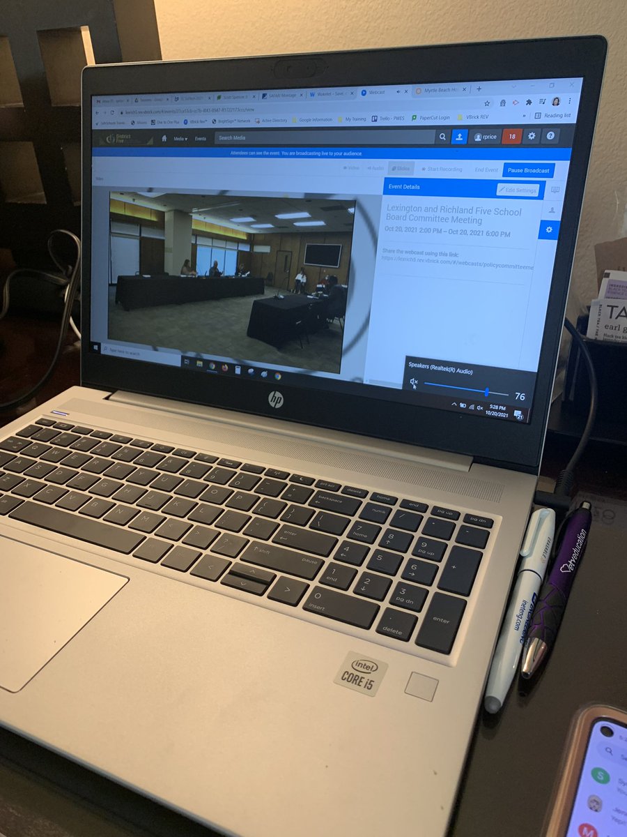 tech_rach's tweet photo. Checking on a live stream issue with the board committee meeting. #myworkisneverdone #boardcommitteemeeting #D5 #lovemyjob https://t.co/ZXNbrzFhpc