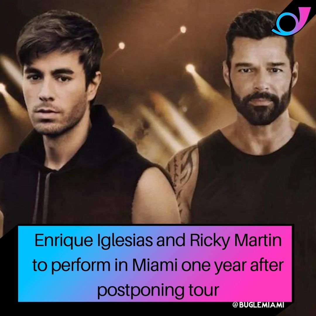 BugleMiami's tweet photo. #EnriqueIglesias and #RickyMartin to perform in #Miami one year after postponing tour

#BugleMiami #MiamiNews https://t.co/vd3AWcYfhs