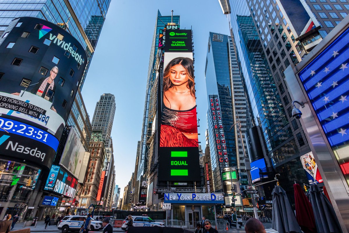 YLONASCLUB88's tweet photo. Thank you @Spotify for featuring @ylona_garcia in Times Square NYC &amp; on the @Spotify EQUAL Philippines for this 🙌🙌 https://t.co/D3rKsy7S2C