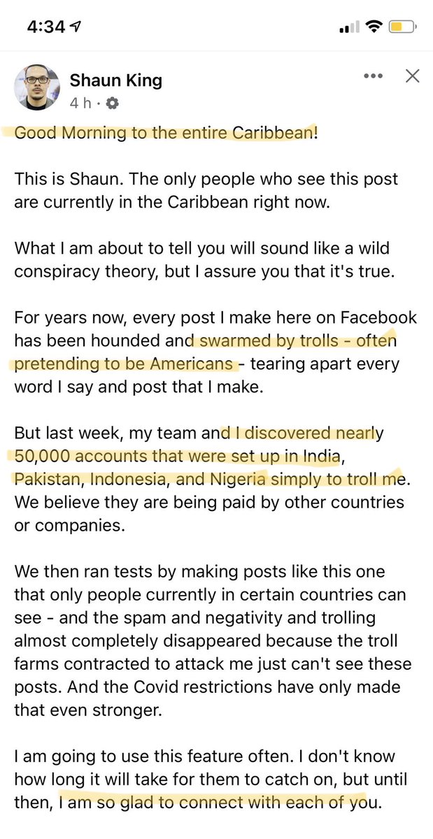 VayaConDiosGL's tweet photo. WTH is this? He has no clue the algorithms social platforms implemented or how work, evolve/change. “My algorithms up so high” makes ZERO sense. Only proves he’s an idiot

Thought his pretend “team” discovered India, Pakistan, Indonesia, Nigeria troll farms. Now haters are real? https://t.co/3160RHt4iJ