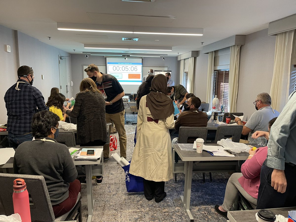 MsLilHil's tweet photo. That back to almost normal professional development #PDwithPandD @NJSCNews #bottlerockets @MAMSHighlights https://t.co/J9U9lahyYD