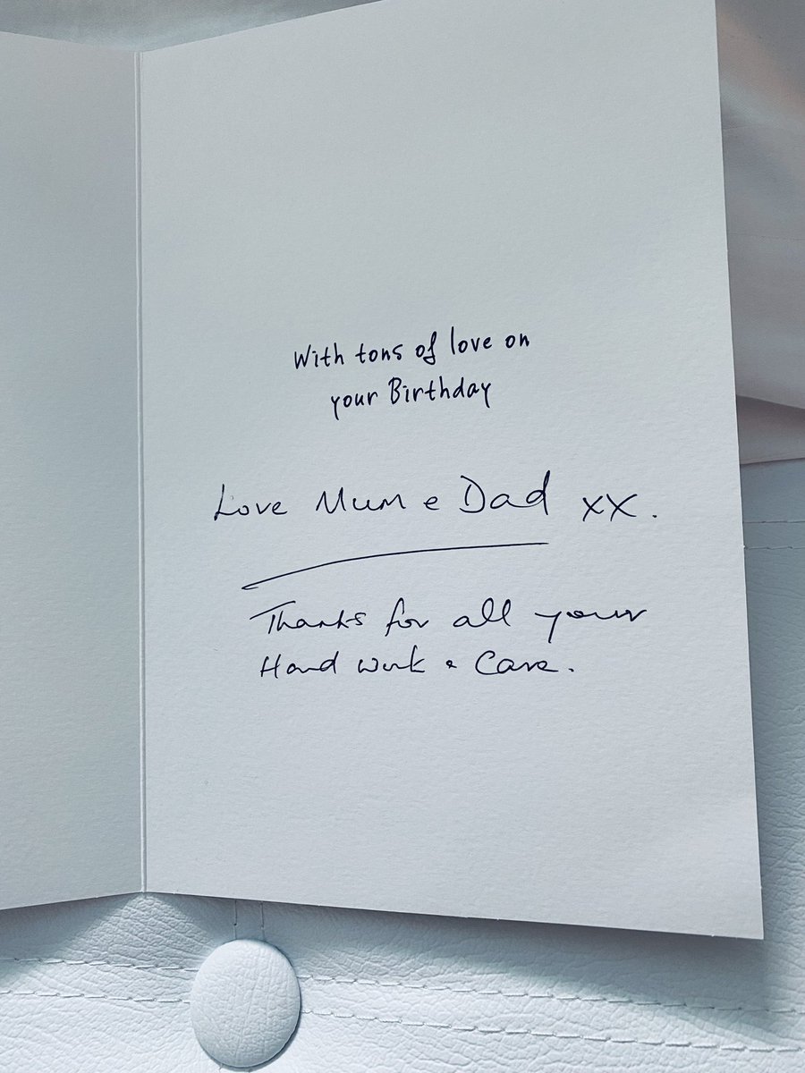 MegzGray's tweet photo. My dad is just not a card man at all so for him to give me this today for the first time it’s a big deal…. My worlds xx 🌎 https://t.co/g9YawtFfzD