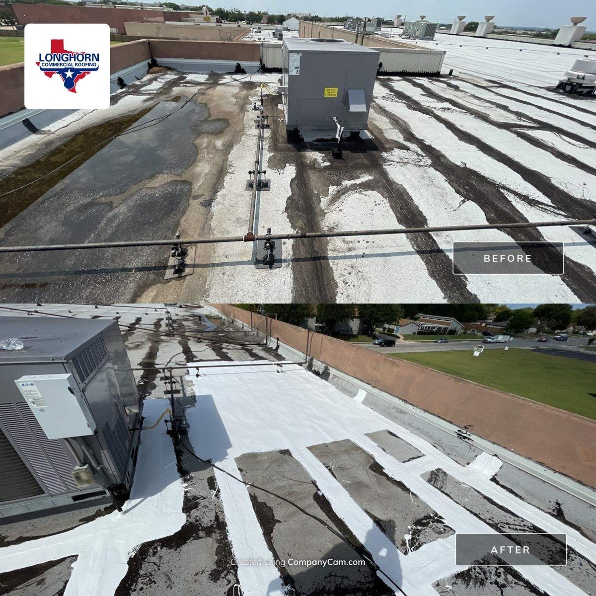 LonghornCommer1's tweet photo. Needing urgent repairs made on the roof of your commercial property? Give us a call at 888-210-0510 to have an LCR service technician solve the problem, and while you're at it, check out our website at https://t.co/wFIrl7Acdj to find out more! 

#roofing #roof #construction #tx https://t.co/34fMhrjnuU