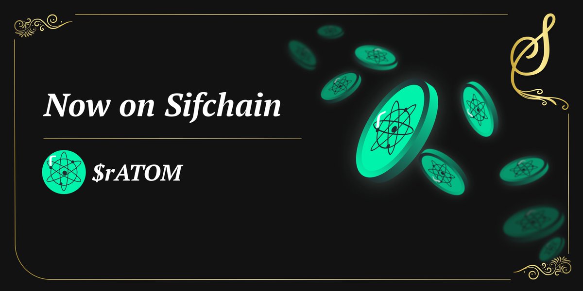 sifchain's tweet photo. We would like to welcome @StaFi_Protocol to Sifchain!

$rATOM now available on SifDEX and is a Sif's Bonus Pool! Grab your $rATOM, grab your $ROWAN, and pool to earn rewards!

1. Go to the SifDEX
2. Pool $rATOM
3. Earn $ROWAN https://t.co/FY7fLnPqGw