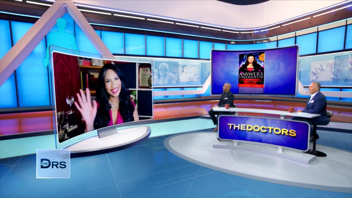 OlympiaLePoint's tweet photo. I'll be on @TheDoctors tomorrow! To find out when it's on in your city, visit https://t.co/mB9OT6YmWY. I speak about my latest book, Answers Unleashed II: The Science of Attracting What You Want + new 'Quantum Deciding’ 
@DrIshMajor @DrAndrewOrdon #OlympiaLePoint #TheDoctors https://t.co/lcjnZypC6t