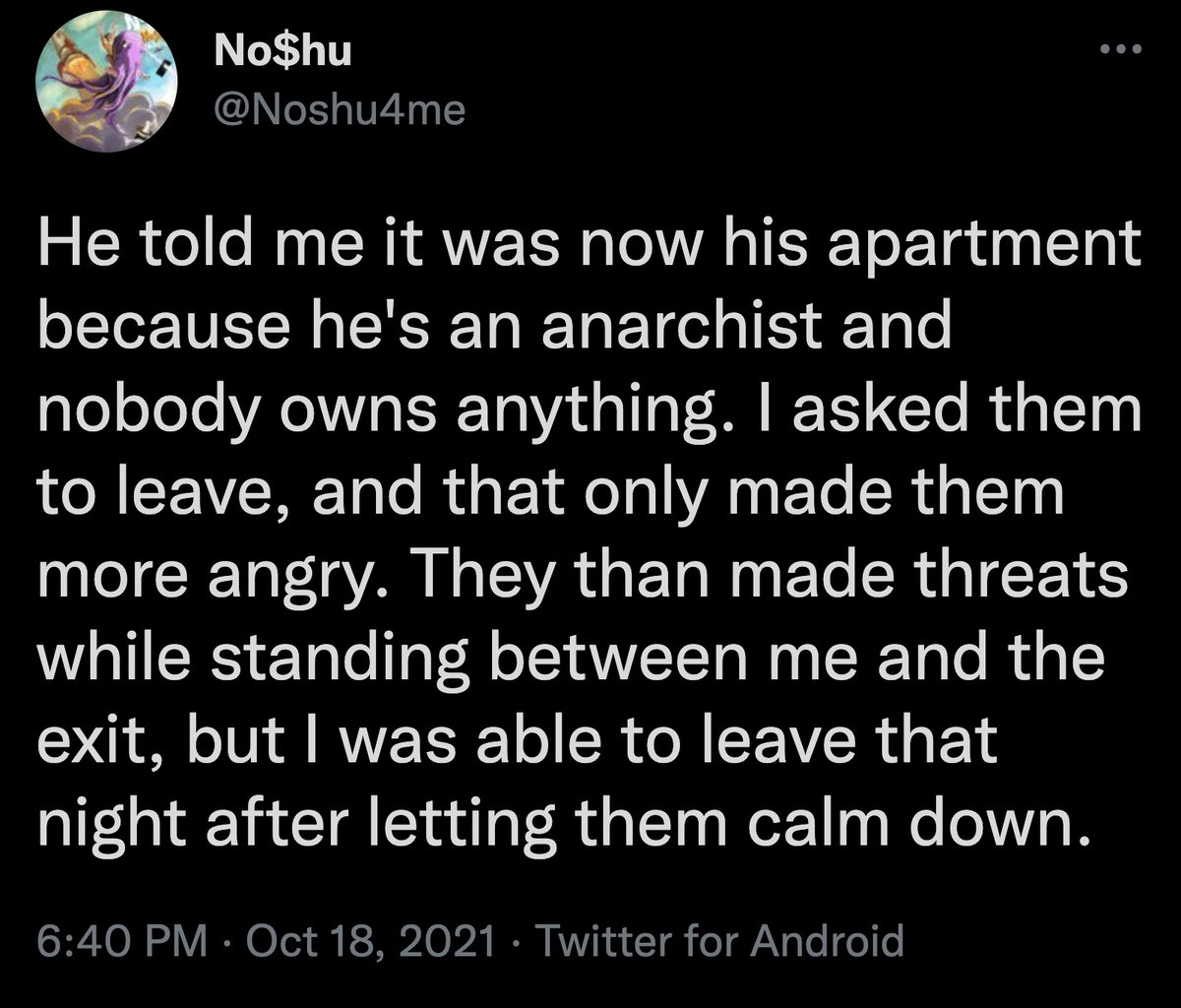 MrAndyNgo's tweet photo. An interesting story among Portland #antifa has been developing. 

Trespass, theft &amp; squatting are central to their extremist communist-anarchist ideology but serial riot arrestee Sean Lopez says one of the comrades he took into his home (Camillo Masagli) began squatting there. https://t.co/9wuXZh5HoO