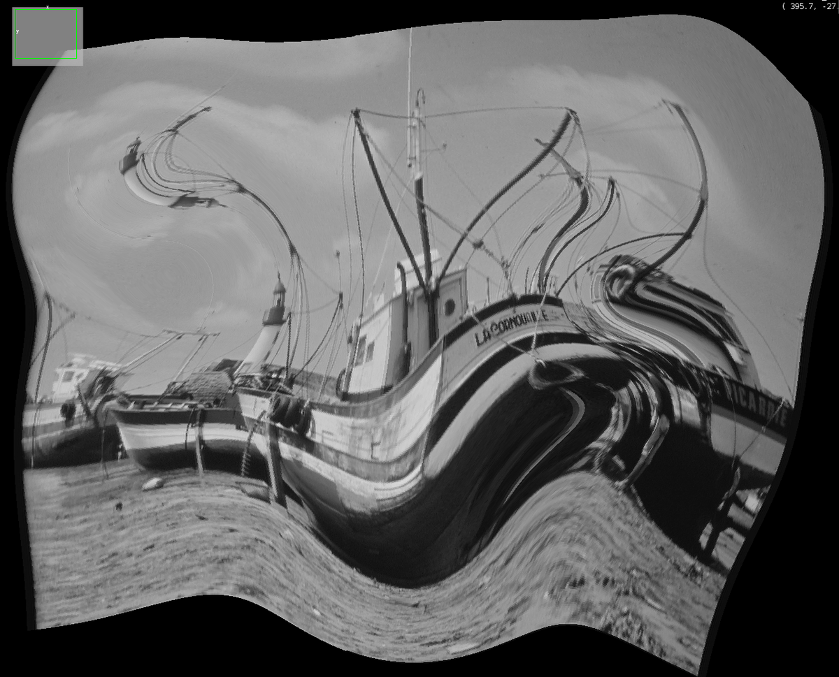 BogovicJohn's tweet photo. Buggy code turns a boat into a wave. Incidentally, we released #Bigwarp 7.0.4 today. Sadly, you can't make one of these neat pictures anymore, but fun things are possible with working code too. 🪲🚫 #threadsafety https://t.co/oOksLFaUxa https://t.co/saAfz8Ftii
