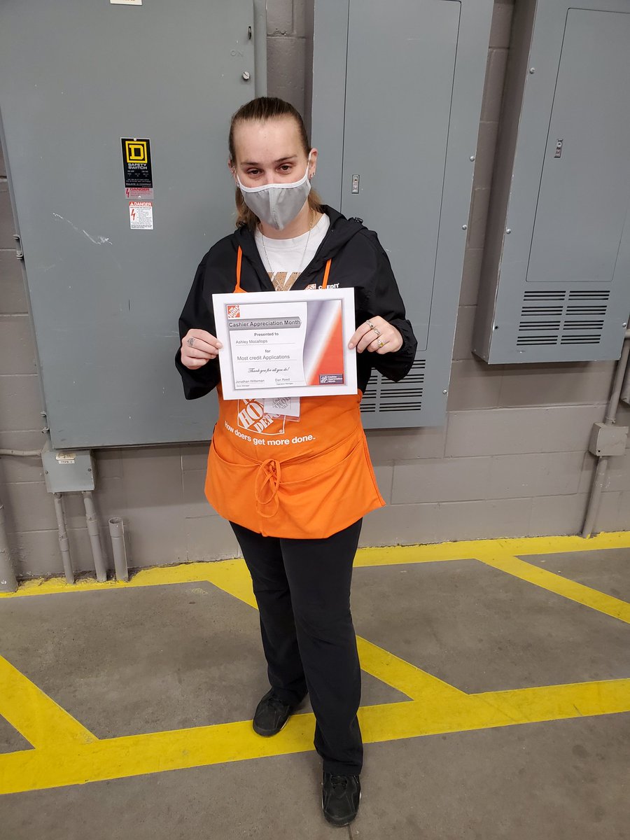 Congratulations to Ashley on being the "most credit application" award winner for CAM! Ashley averages 16 cards a week! Thank you for all you do to create shareholder value and take care of our customers. You rock! 🙂