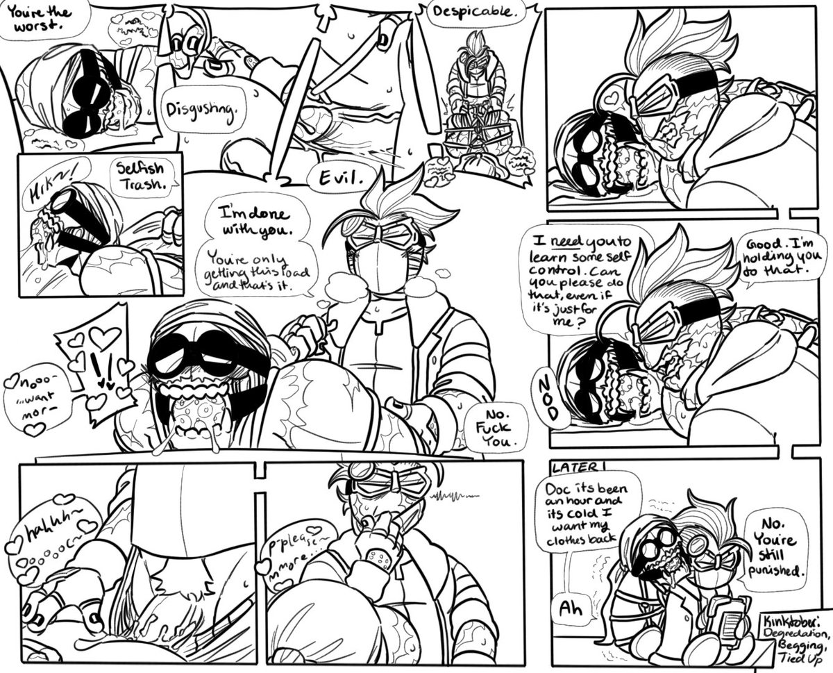 [Degradation, Begging, Tied Up]

Honestly this should've been 5 pages but Twitter post limit is dookie so forgive me for cramming so much in the last page lol. Anyway have some mfs being mfs
#madnesscumbat