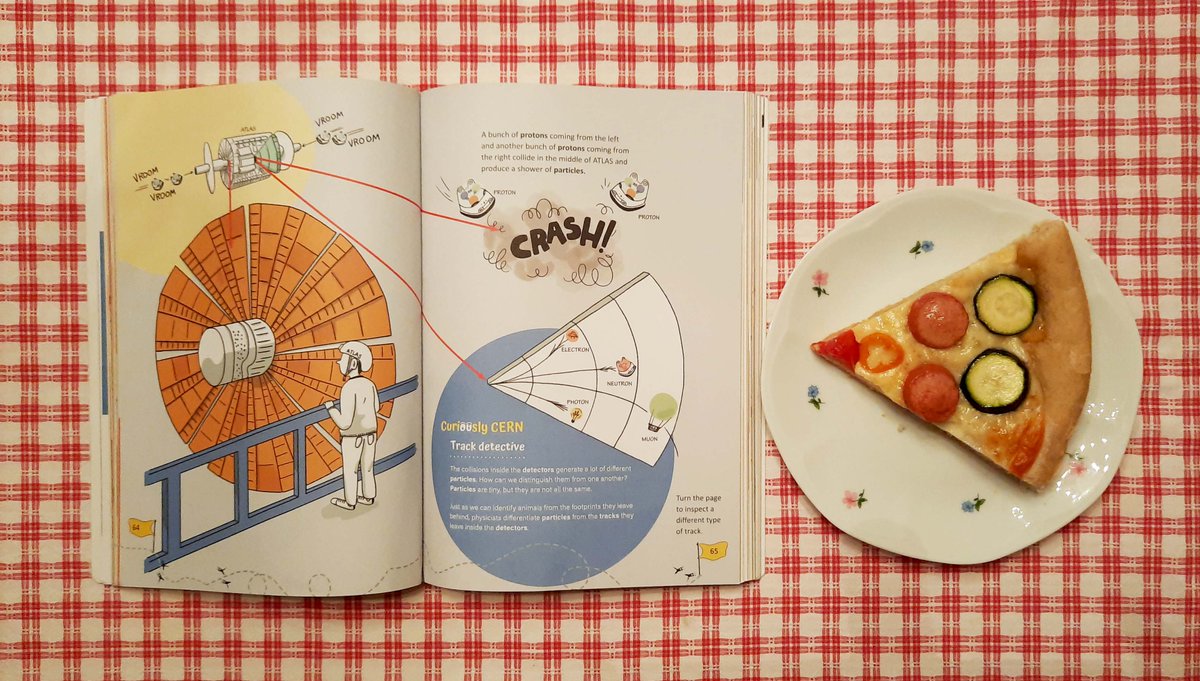 LetiziaDiamante's tweet photo. Mission of the day: Take a section of a particle detector and transform it into a #pizza slice. Itโs a Particle-Pizza. It's my gamebook "Your Adventures at CERN" #cern #scienceforkids #particlephysics #scienceoutreach #creativity #inthekitchen #sciencebook #sciencebookforkids https://t.co/XUJQPenIna